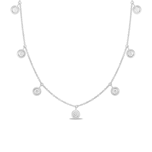 Roberto Coin 18K White Gold Diamond Dangle Necklace