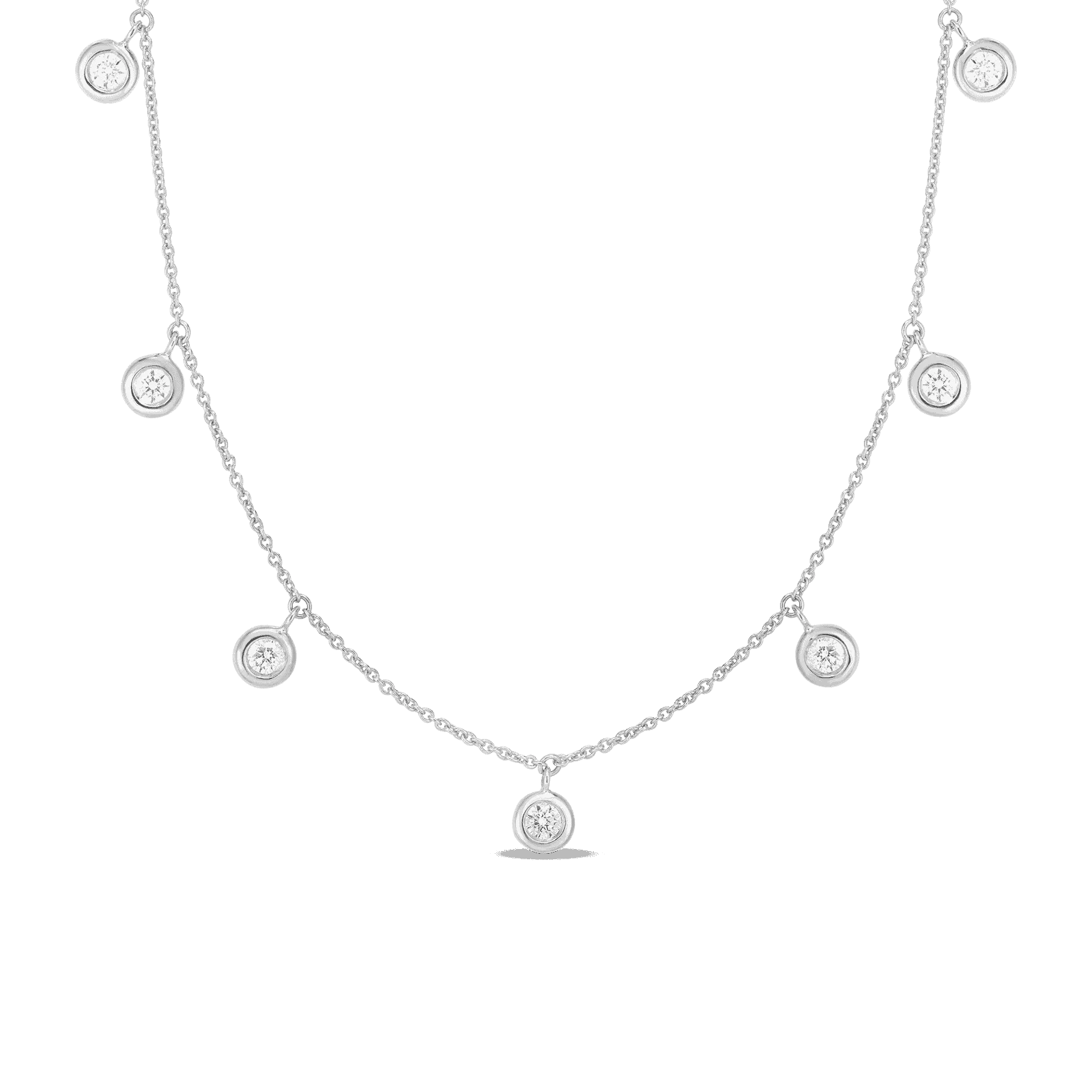 Roberto Coin 18K White Gold Diamond Dangle Necklace