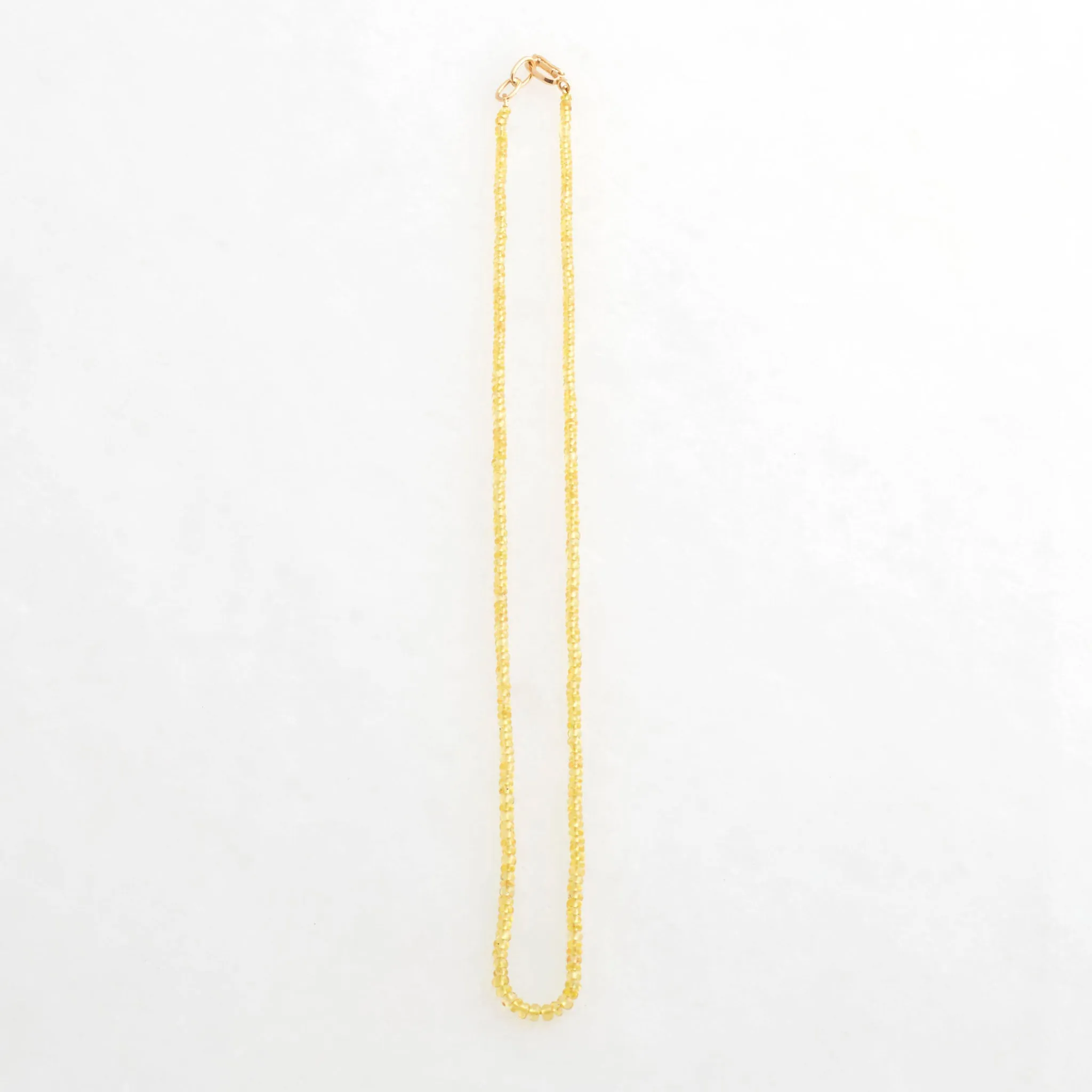 Rondelle Yellow Sapphire Necklace 18K Yellow Gold, 18"