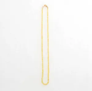 Rondelle Yellow Sapphire Necklace 18K Yellow Gold, 18"