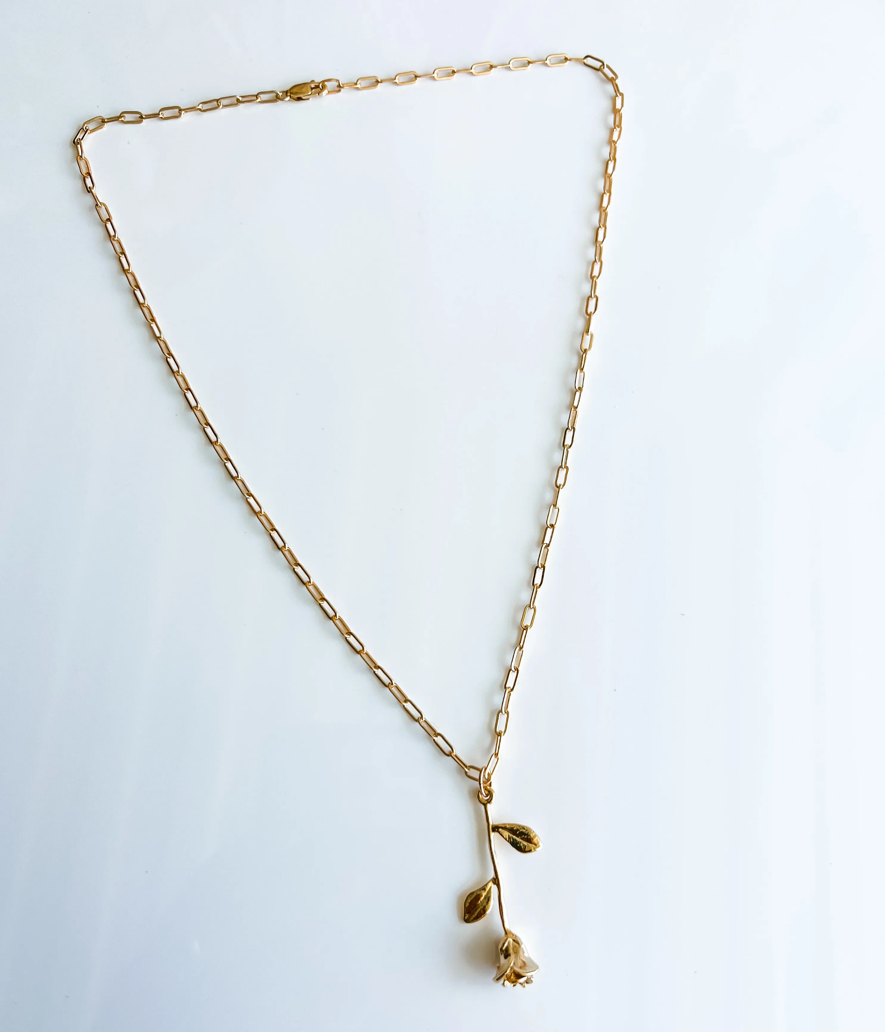 Rose charm necklace