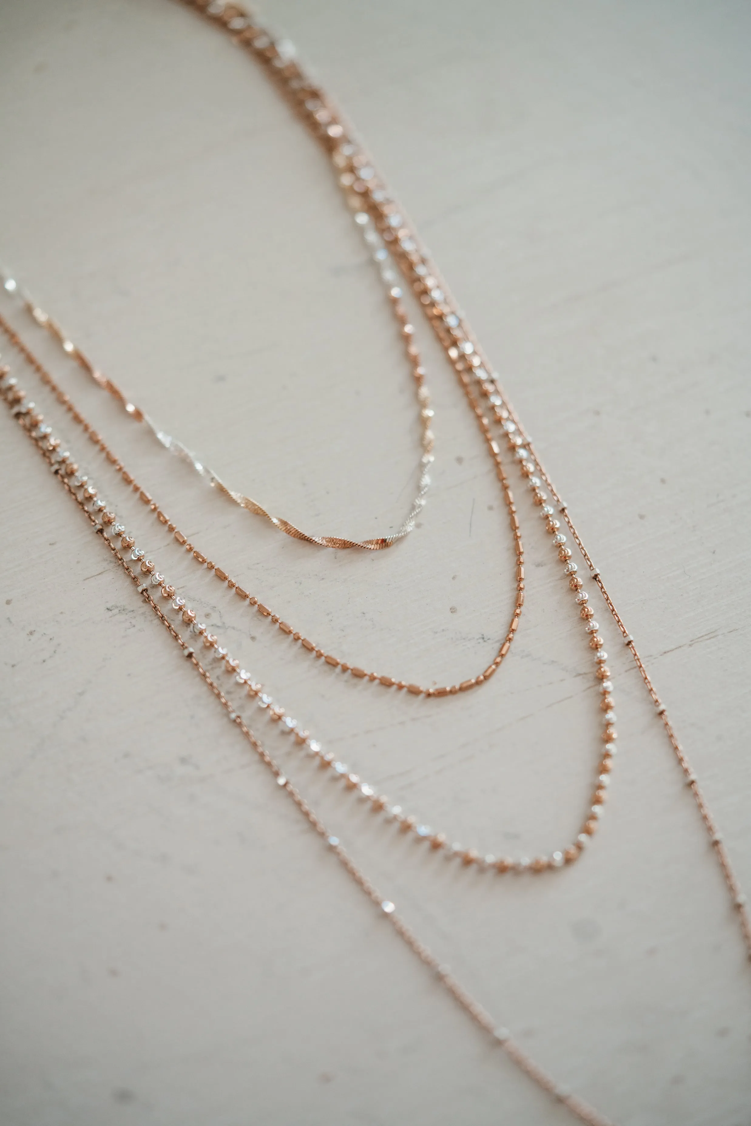 Rose Gold Necklace Set |#2
