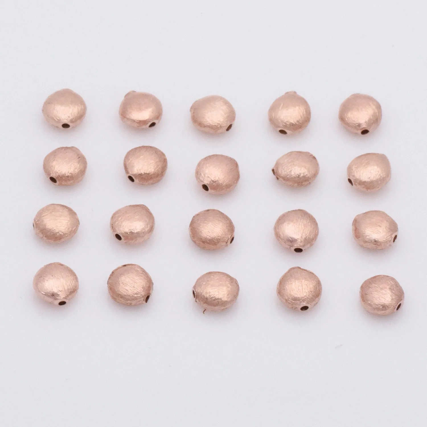 Rose Gold Plated 6mm Saucer Spacer Beads