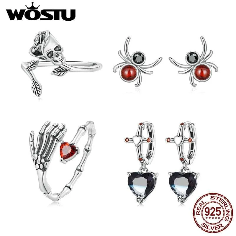 Rose Ring with the Leaves Eternal Love Finger Open Ring Fine Jewelry