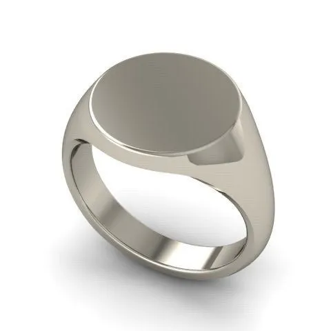 Round 11mm  -  Sterling Silver Signet Ring