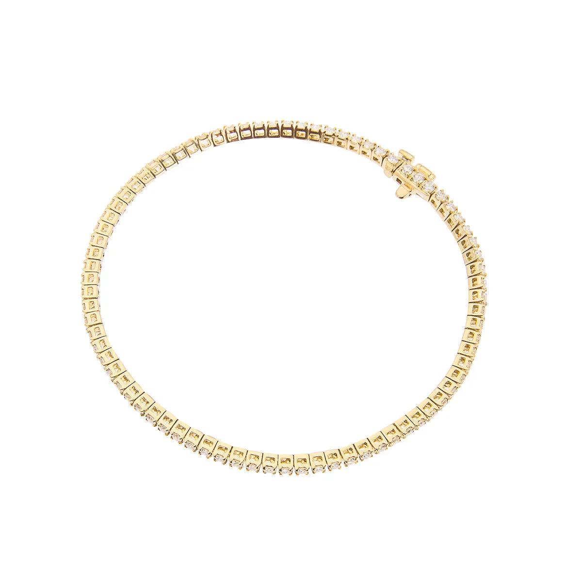 Sabel Collection 18K Yellow Gold Round Diamond Tennis Bracelet
