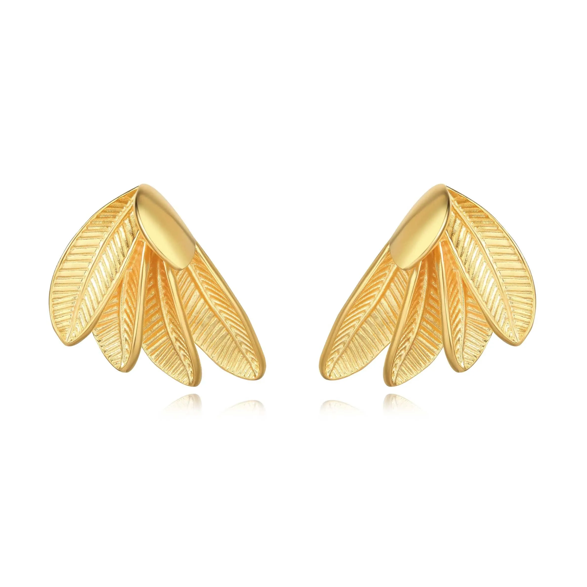 Sahira Beatrice Statement Earrings-Gold