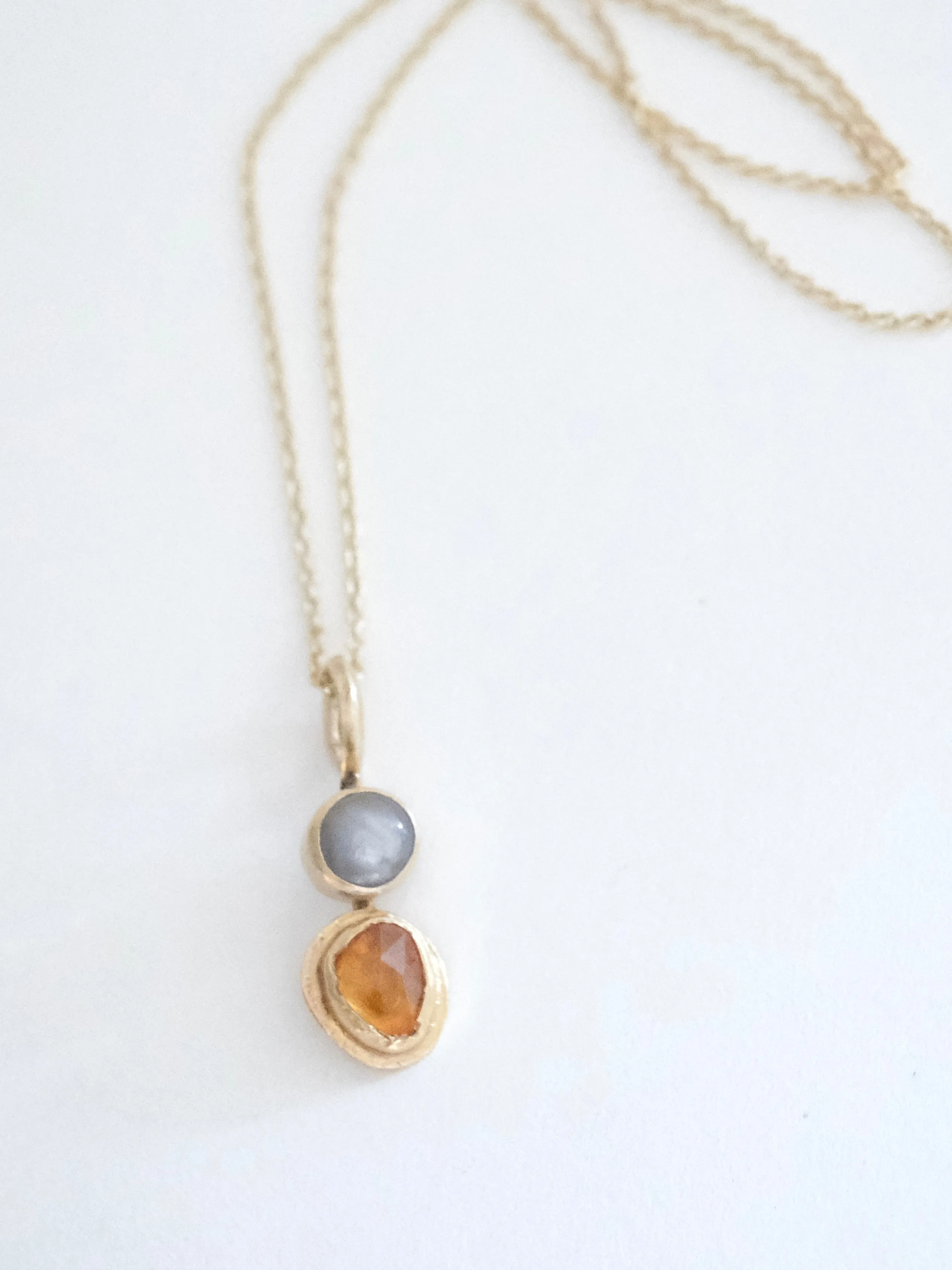 Sapphires Pendant on Chain