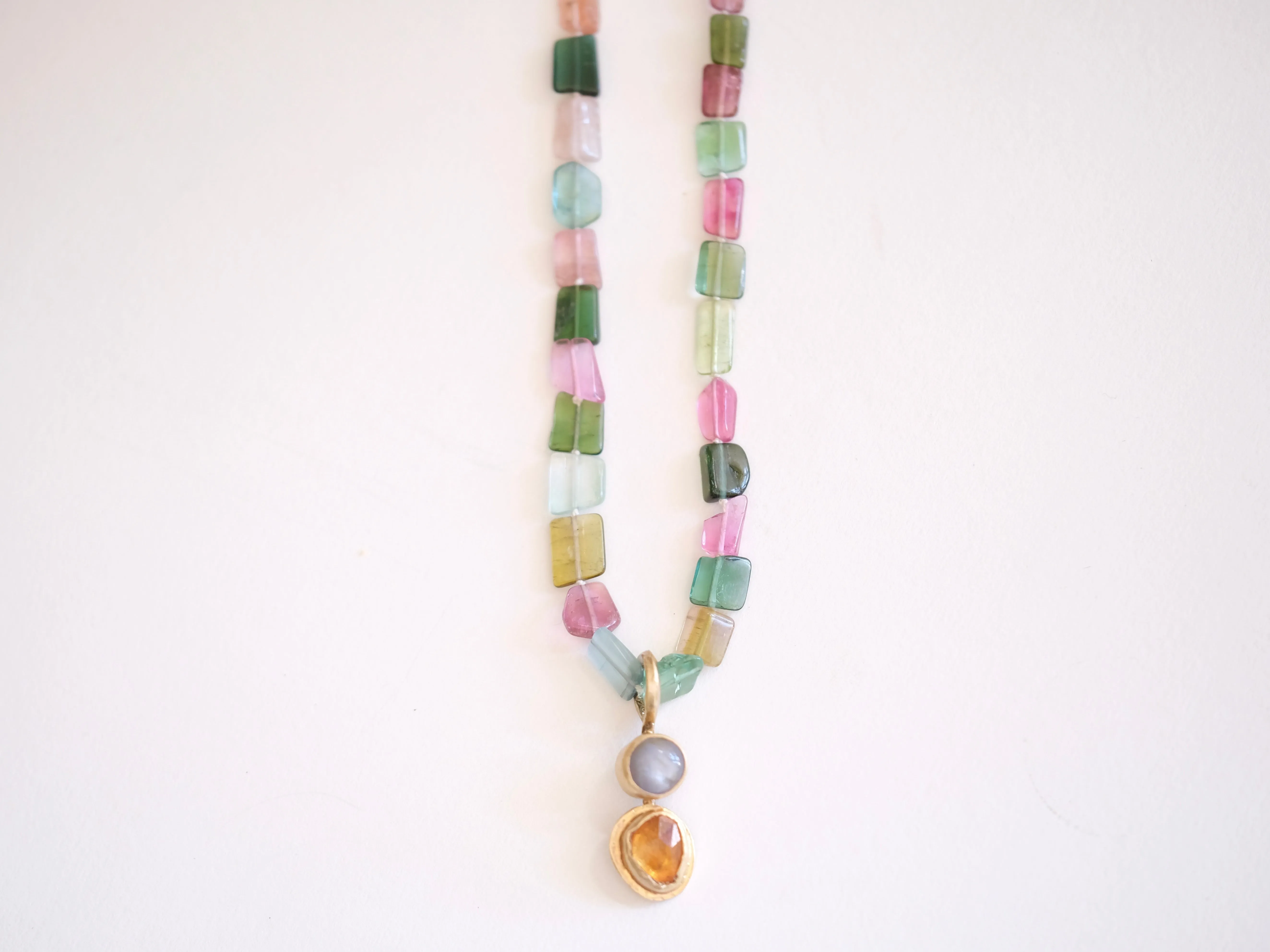 Sapphires Pendant on Chain