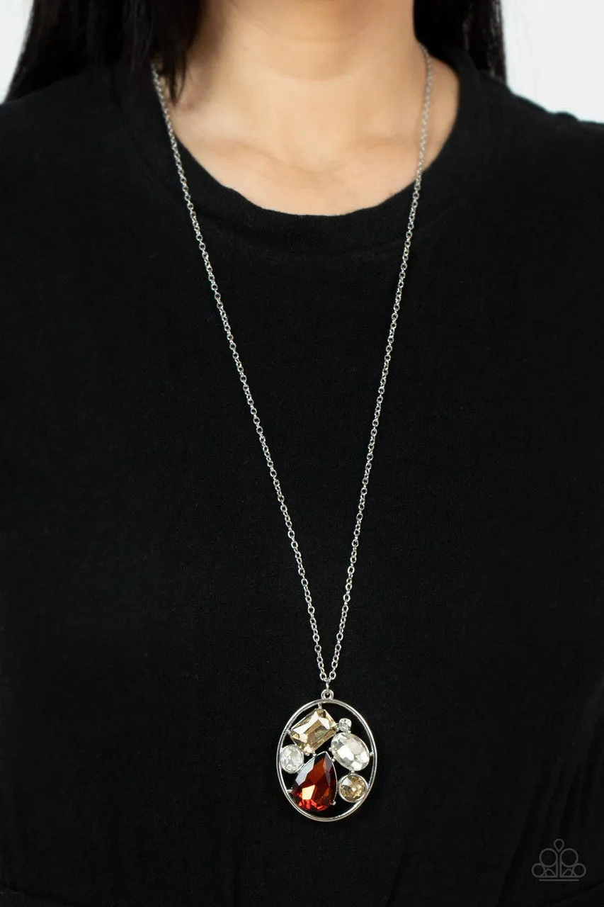 Scandalously Scattered Brown Paparazzi Necklace