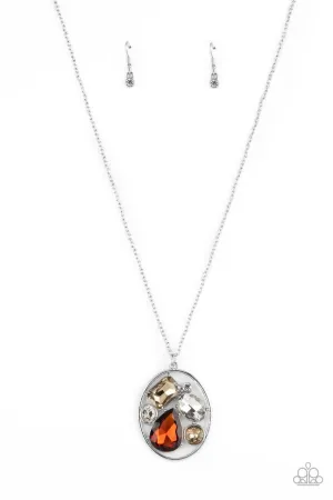 Scandalously Scattered Brown Paparazzi Necklace