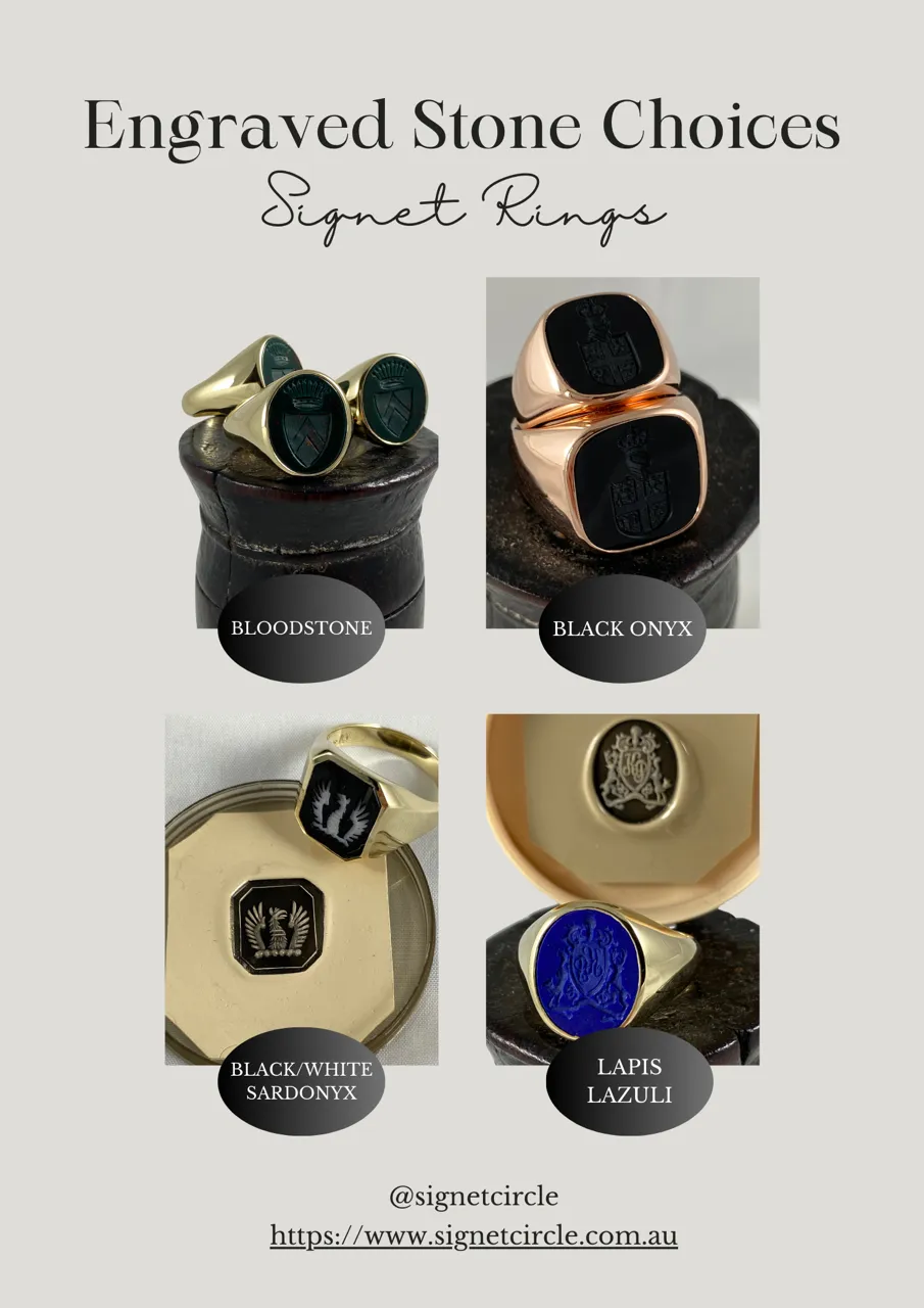 Seal Engraved Bloodstone Custom Made 12mm x 11mm  -  9 Carat White Gold Signet Ring