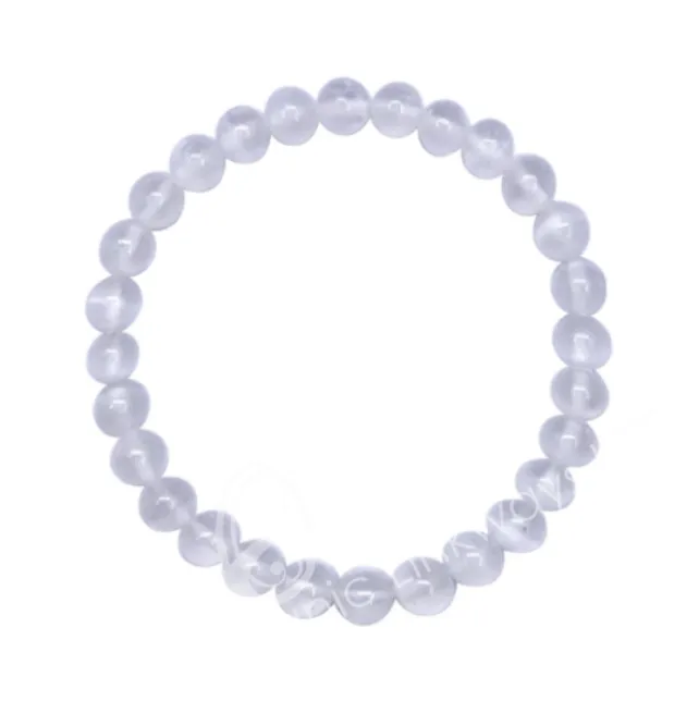 Selenite Beaded Bracelet
