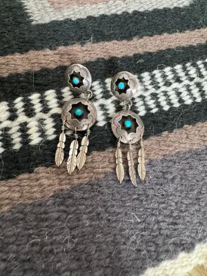Shadowbox Feather Earrings