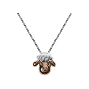 Sheep necklace with rose gold plate