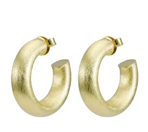 Sheila Fajl Small Chantal Hoops - Brushed Gold