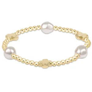 Signature Cross Admire Pearl 3MM Bead Bracelet