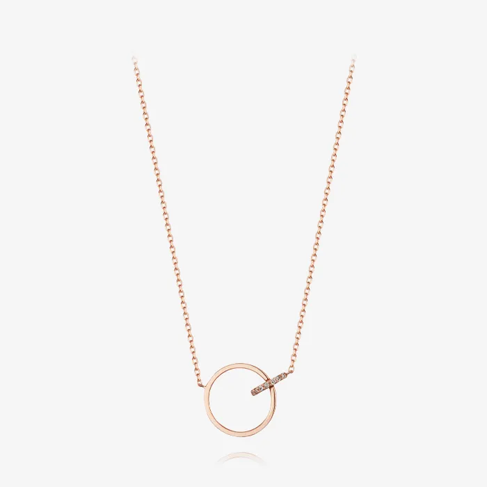 Signature. D Gold Necklace JDRNRSF584S