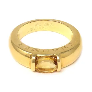 Signed Chaumet Paris Citrine Ring in 18k