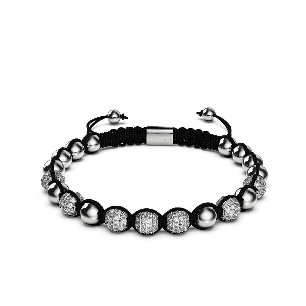 Silver | Crystal Pavé Kikiballa Bracelet | Black