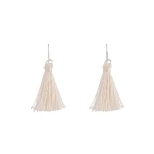Silver Mini Tassel Earrings