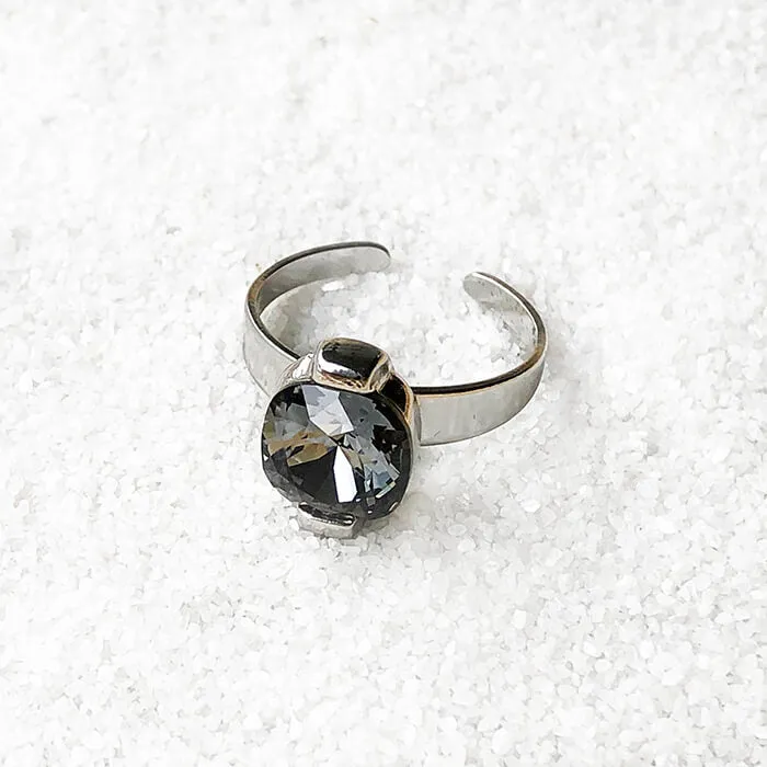 Silver Night Cocktail Ring
