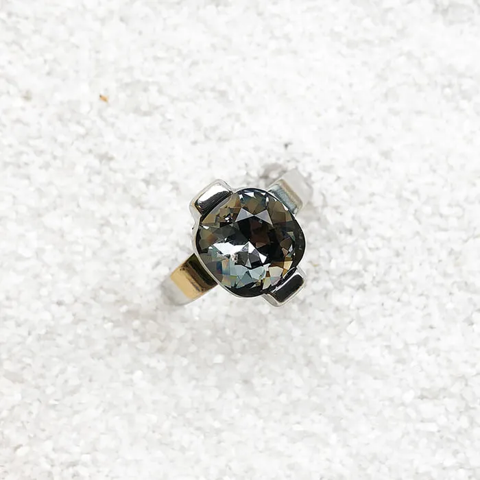 Silver Night Cocktail Ring