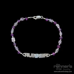 Silver "Runner" w/ Amethyst Anklet