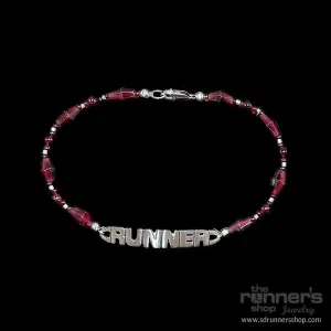 Silver "Runner" w/ Garnet Anklet