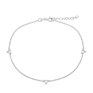 Silver Triangle Anklet