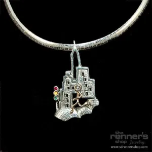 Silver Urban Runner w/ Lights and Gold "Hermes" Runner Necklace