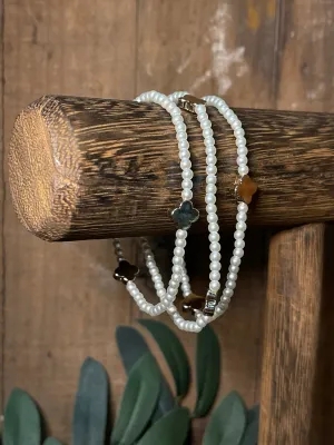 Small Pearl & Gold Accent Bead