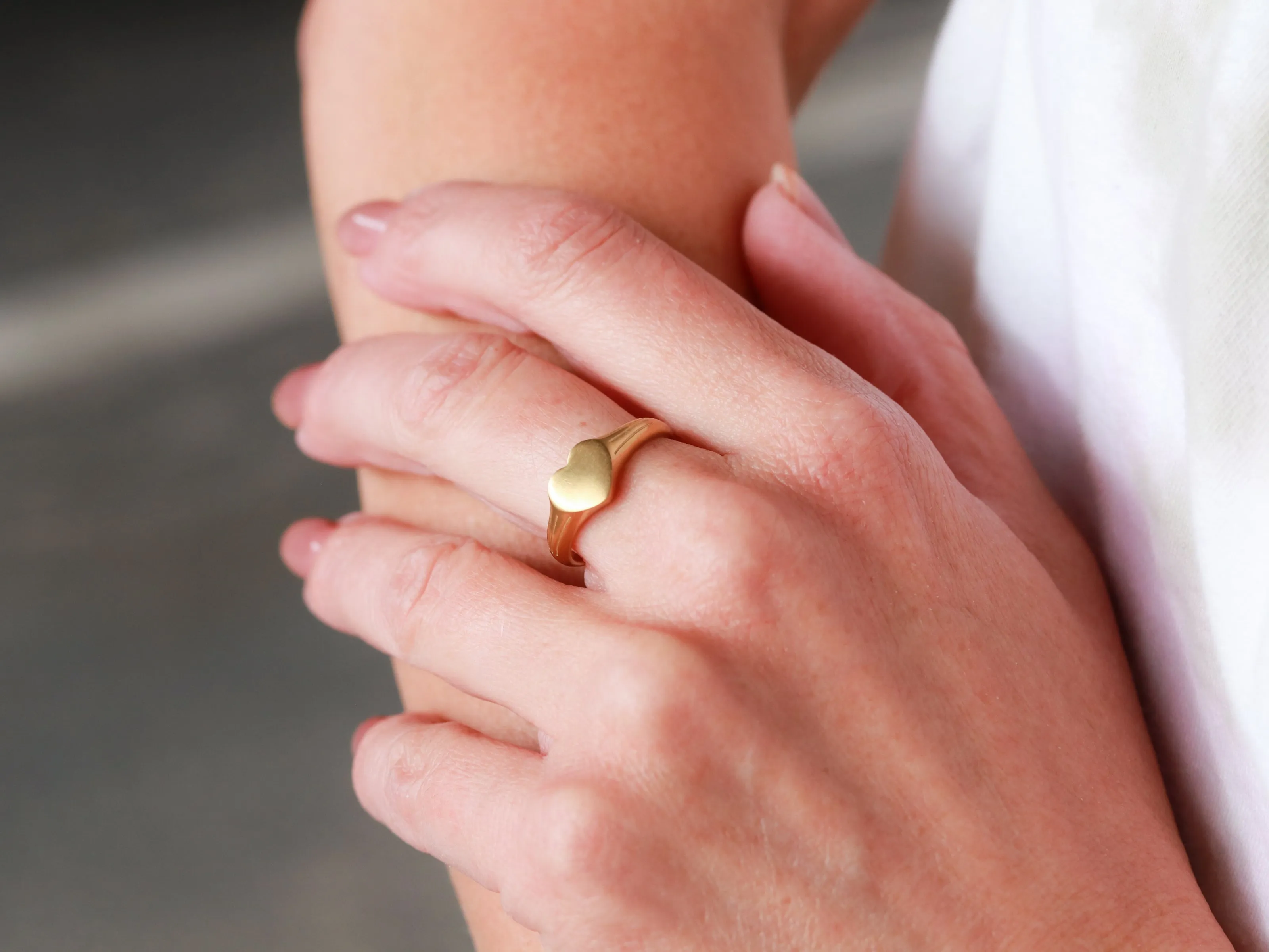 Solid Signet Heart Ring