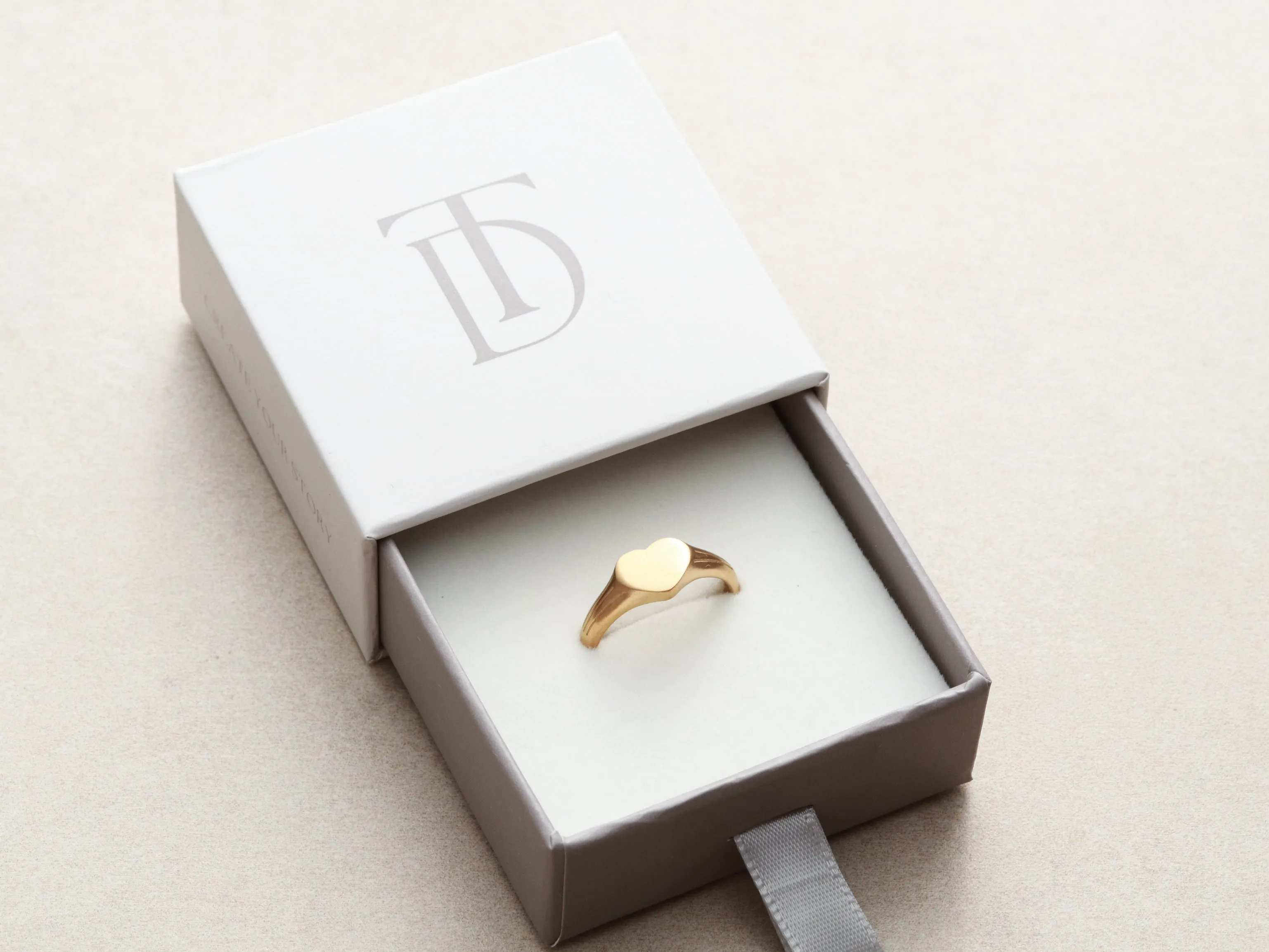 Solid Signet Heart Ring