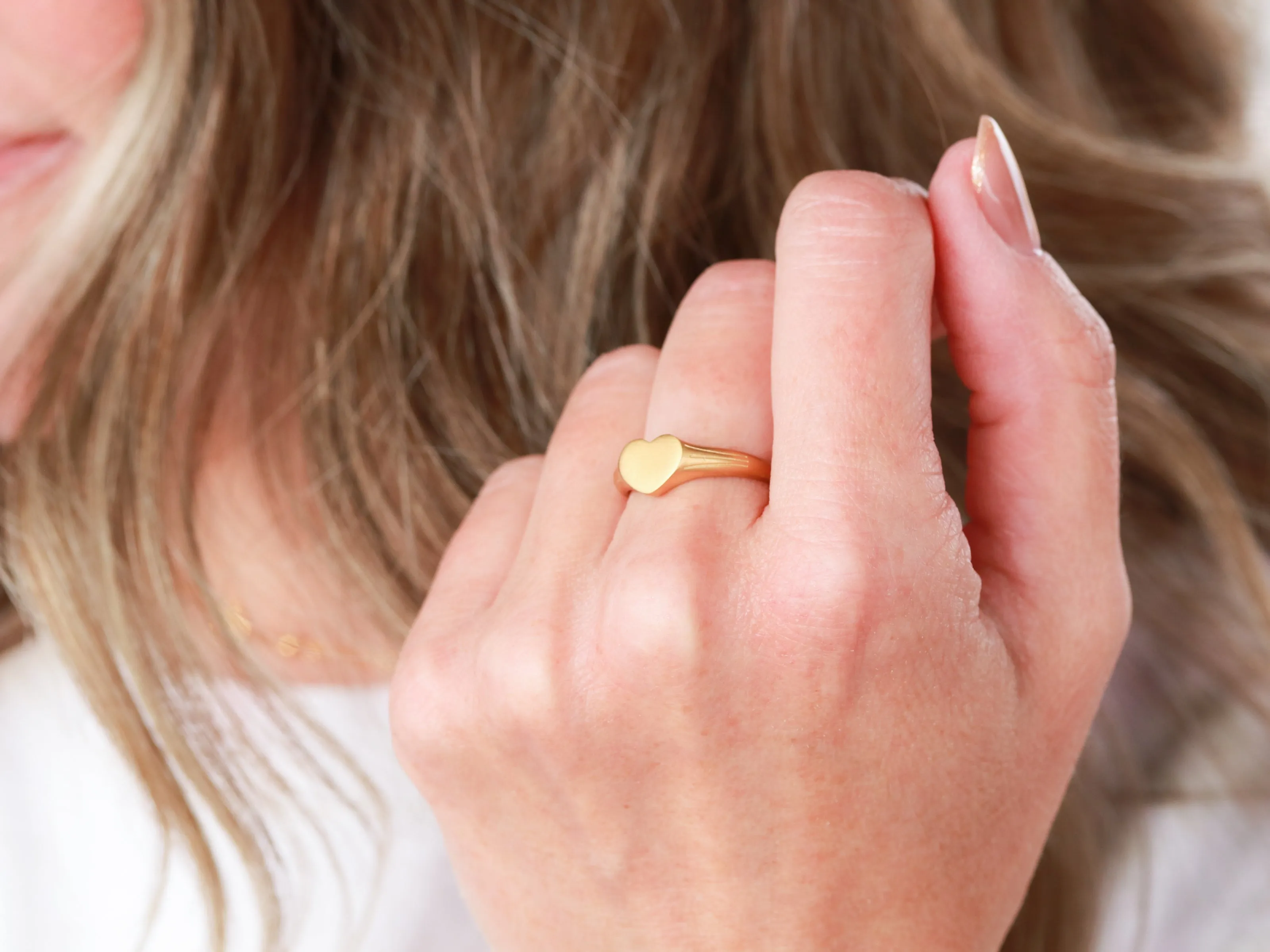 Solid Signet Heart Ring