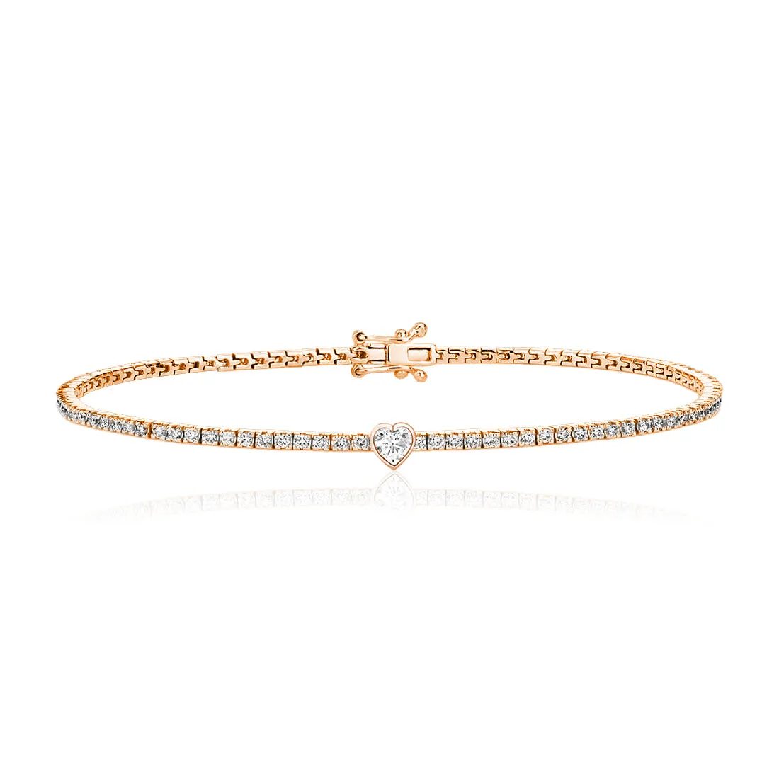 Solitaire Bezel Diamond Tennis Bracelet