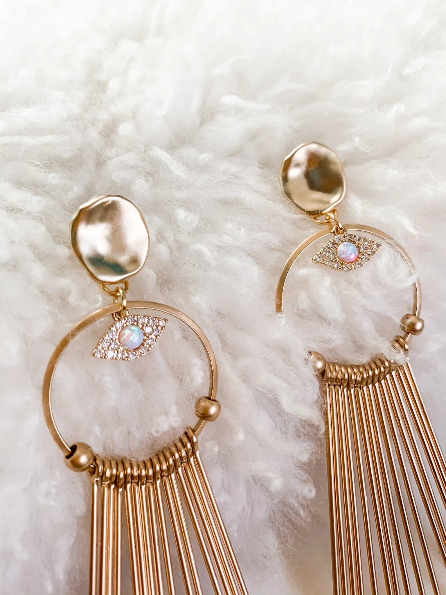 Soteria - Evil Eye Opal Earrings
