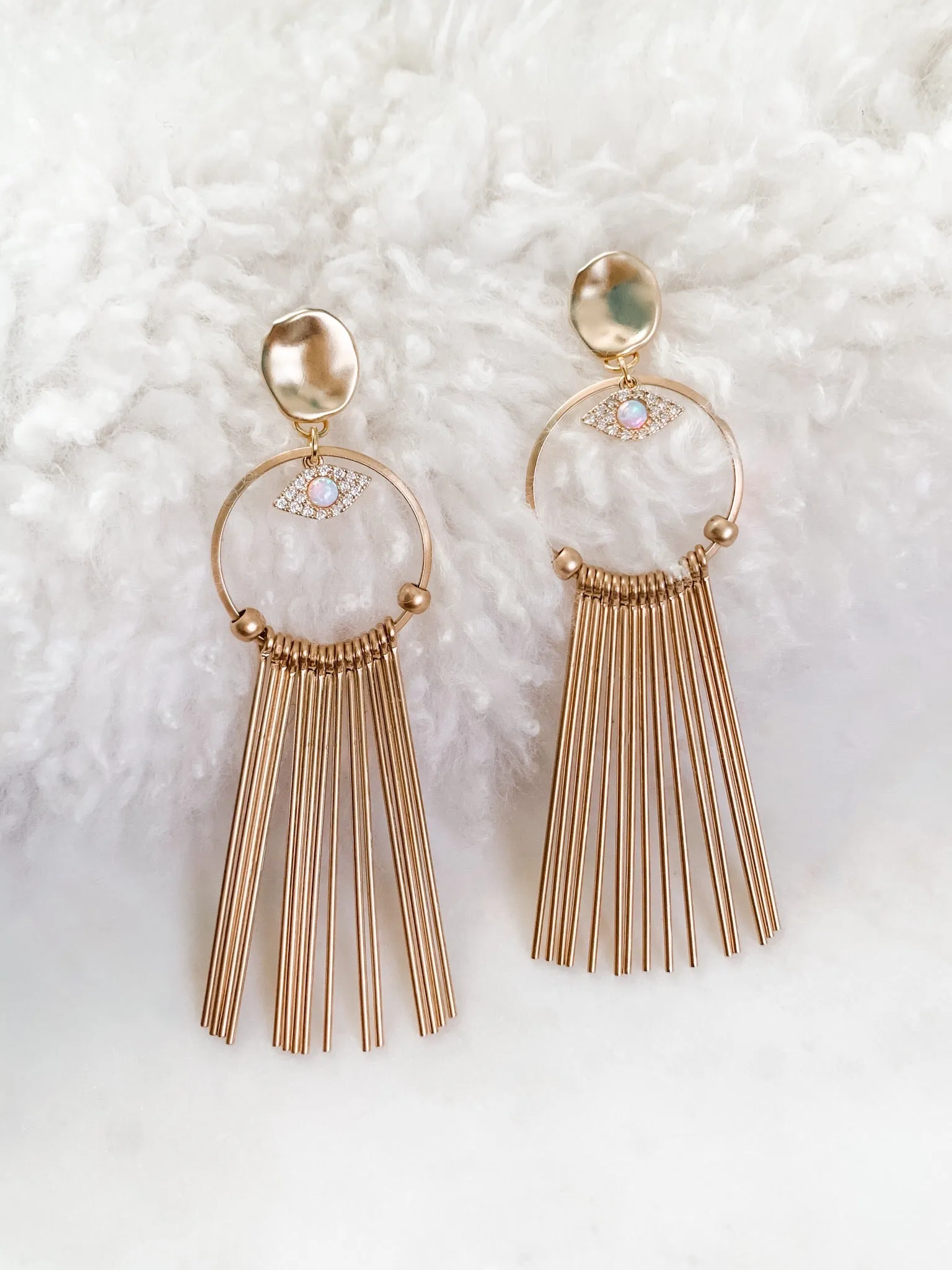 Soteria - Evil Eye Opal Earrings