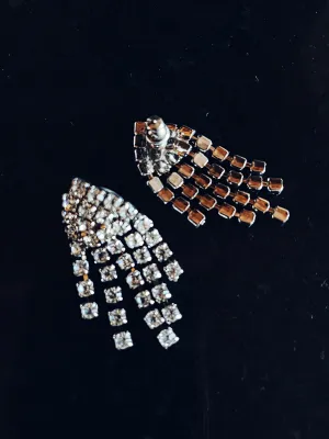 Sparkling Vintage Rhinestone Tassel Earrings