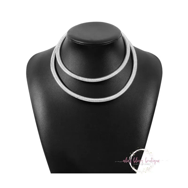 Spiral Couture - Silver Necklace