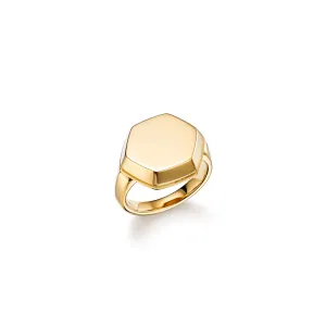 Sri Hexagonal Signet Ring