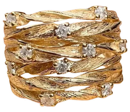 Stack Spiral Silver Ring