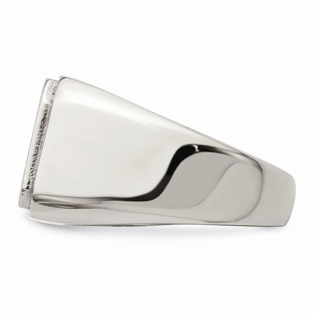 Stainless Steel Polished Signet Ring