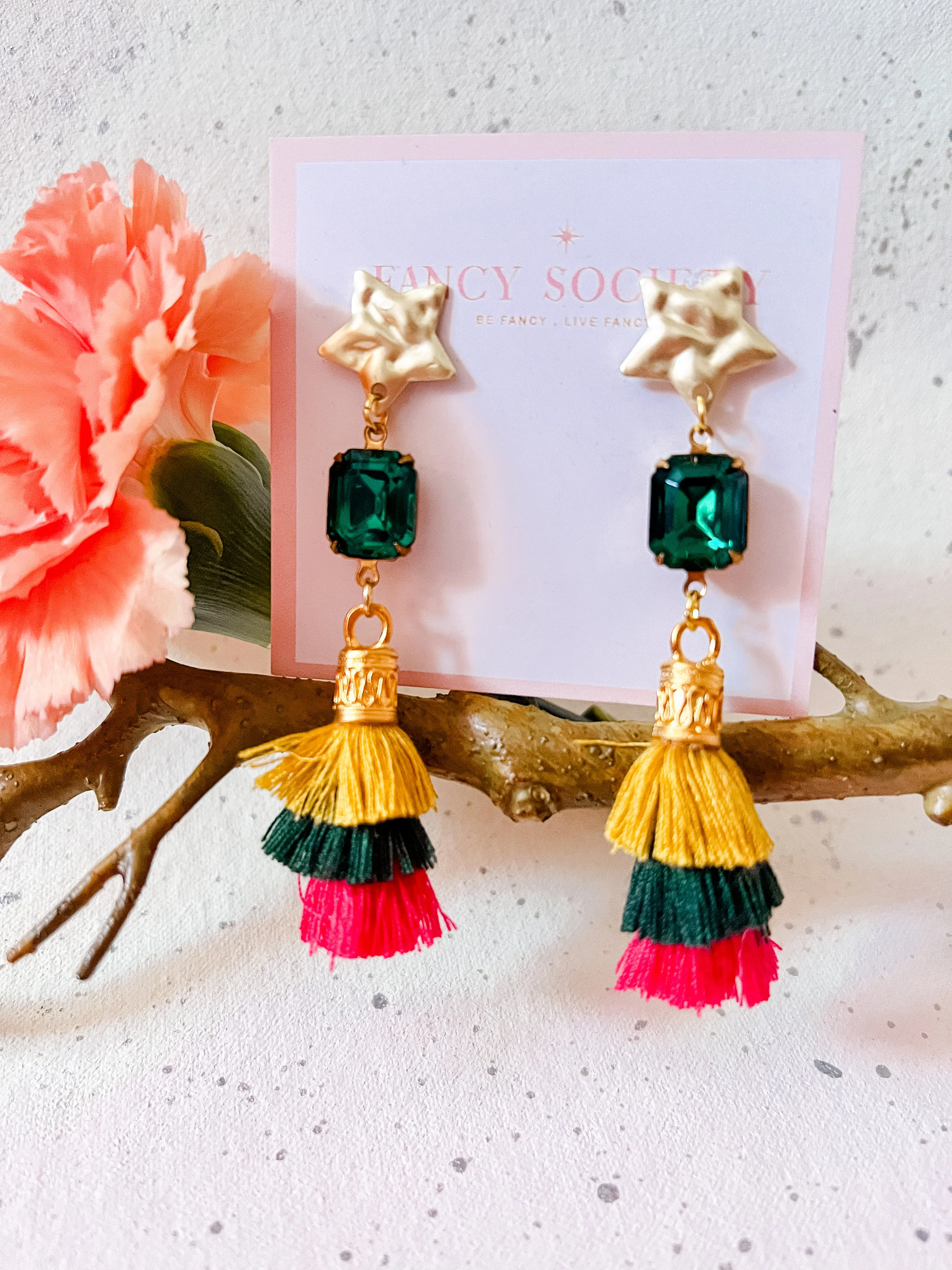 Starlight Tassel Earrings - Multi Color