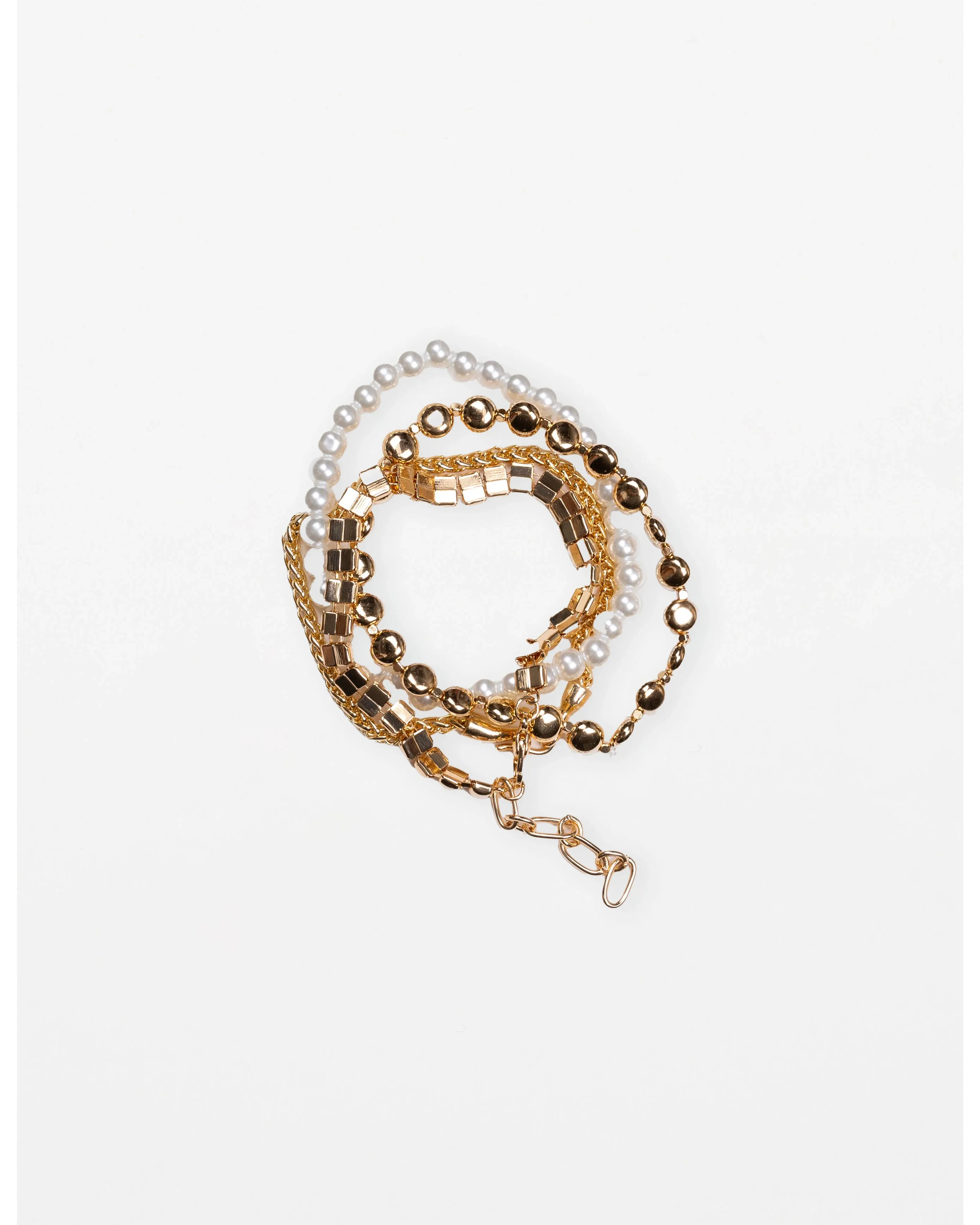 Stella   Gemma - Set of 4 Gold and Pearl Bracelet