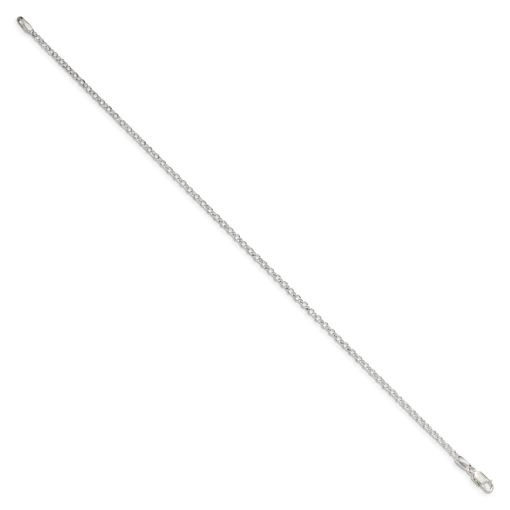 Sterling Silver 2mm Rolo Chain Anklet