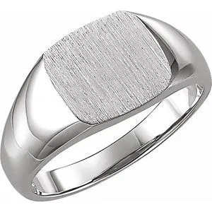 Sterling Silver 9 mm Square Signet Ring