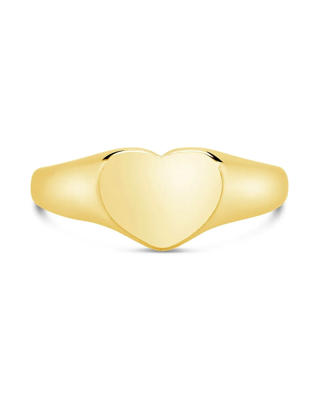 Sterling Silver Cora Heart Signet Ring