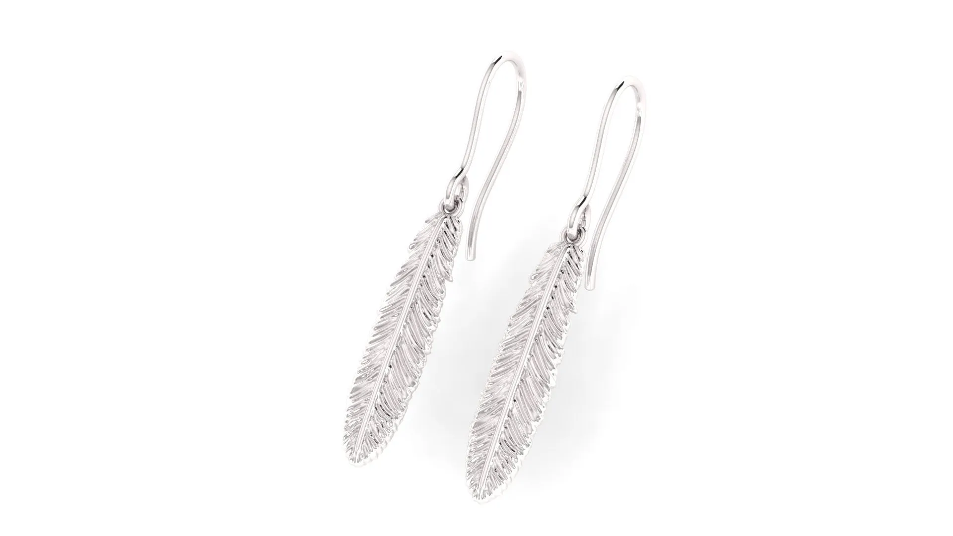 Sterling Silver Earrings - Fantail (Piwakawaka) Feather