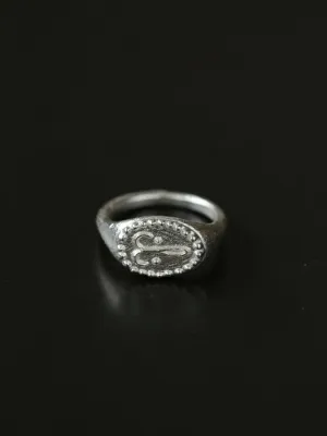 Sterling Silver Face Stamp Ring